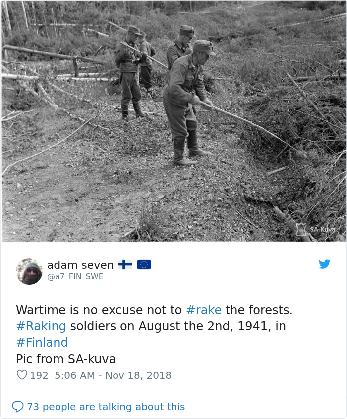 Finns-Troll-Trump-Raking-Leaves-Wildfire-Prevention