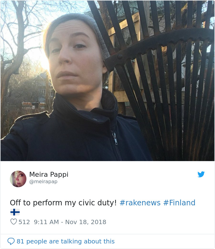 Finns-Troll-Trump-Raking-Leaves-Wildfire-Prevention