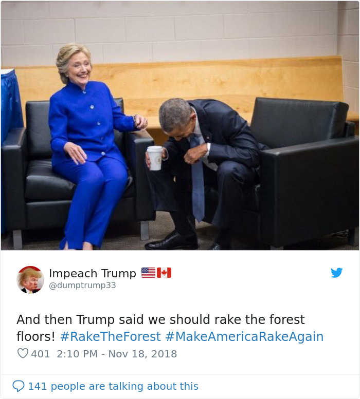 Finns-Troll-Trump-Raking-Leaves-Wildfire-Prevention