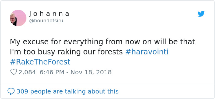 Finns-Troll-Trump-Raking-Leaves-Wildfire-Prevention