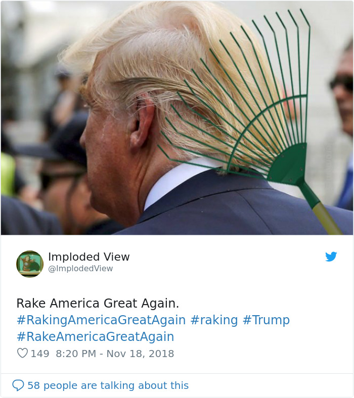 Finns-Troll-Trump-Raking-Leaves-Wildfire-Prevention