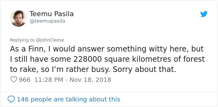 Finns-Troll-Trump-Raking-Leaves-Wildfire-Prevention