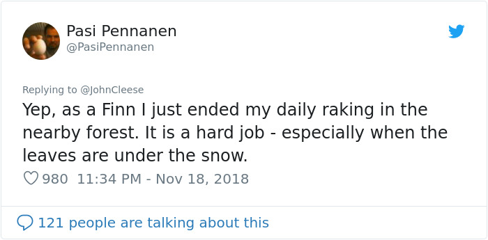 Finns-Troll-Trump-Raking-Leaves-Wildfire-Prevention