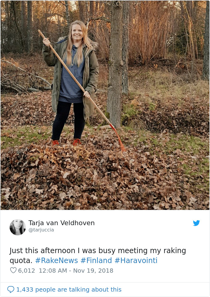 Finns-Troll-Trump-Raking-Leaves-Wildfire-Prevention
