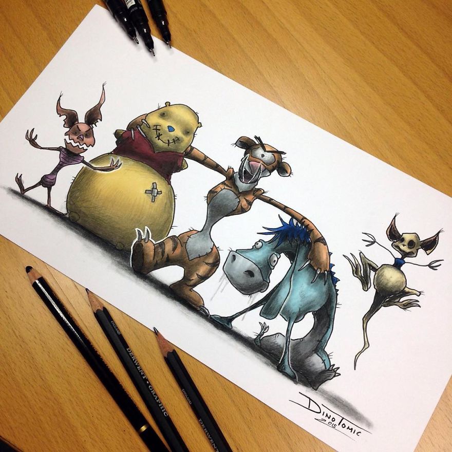 This Artist Transforms Your Favorite Character From Evil Beings That Will Destroy All Your Childhood Memories