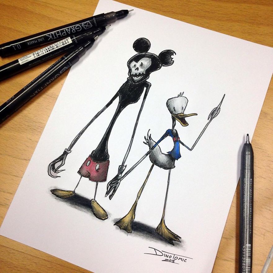 This Artist Transforms Your Favorite Character From Evil Beings That Will Destroy All Your Childhood Memories