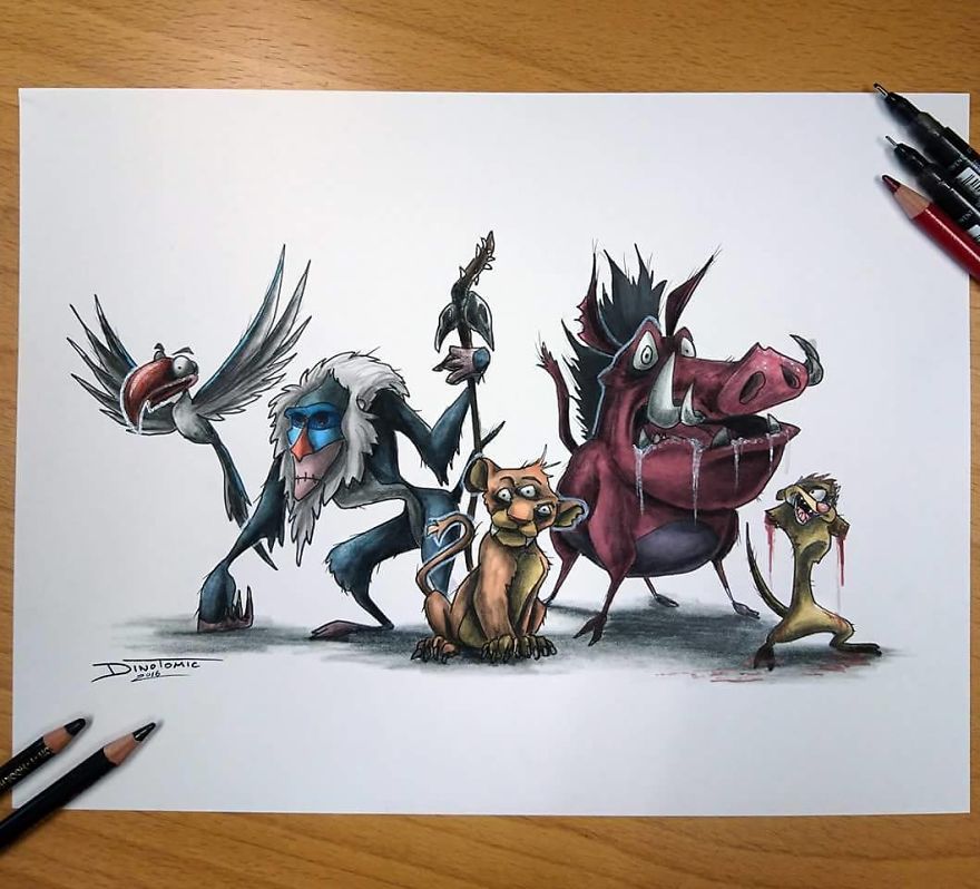 This Artist Transforms Your Favorite Character From Evil Beings That Will Destroy All Your Childhood Memories