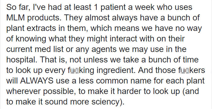 Pharmacist Student Shows MLM Supplements Are 'Harmful Garbage' With Real-Life Example Pharmacist Student Shows MLM Supplements Are 'Harmful Garbage' With Real-Life Example