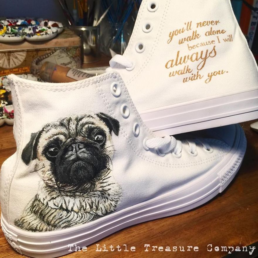 I Paint Portraits Of Pets On Shoes