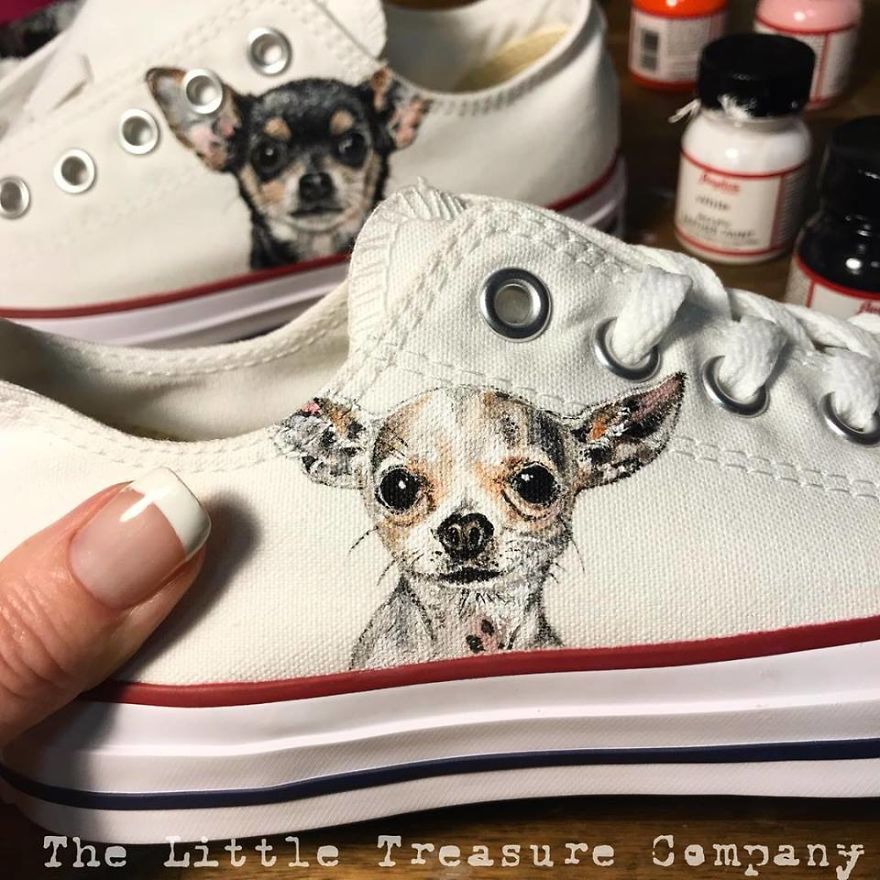 I Paint Portraits Of Pets On Shoes