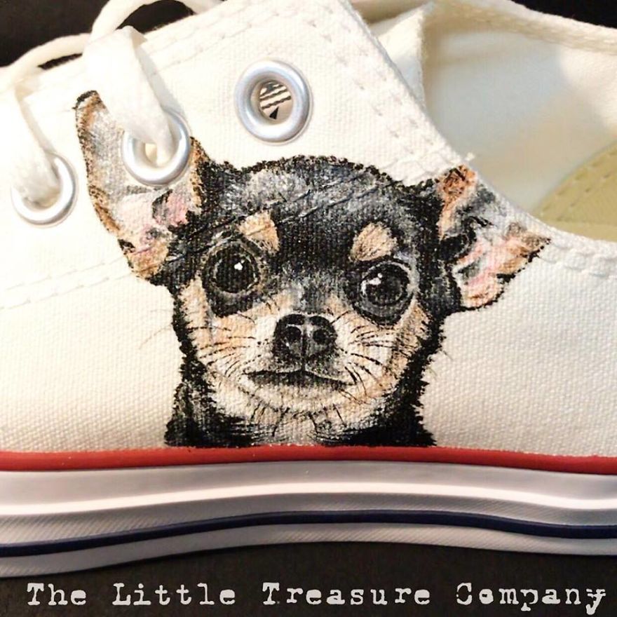 I Paint Portraits Of Pets On Shoes