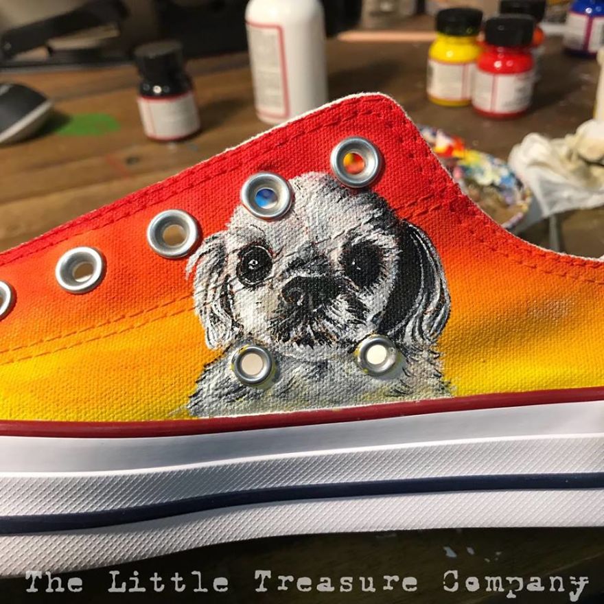 I Paint Portraits Of Pets On Shoes