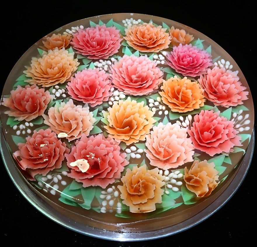 I Transform Floral Bouquets And Koi Ponds Into Edible 3d Jelly Art