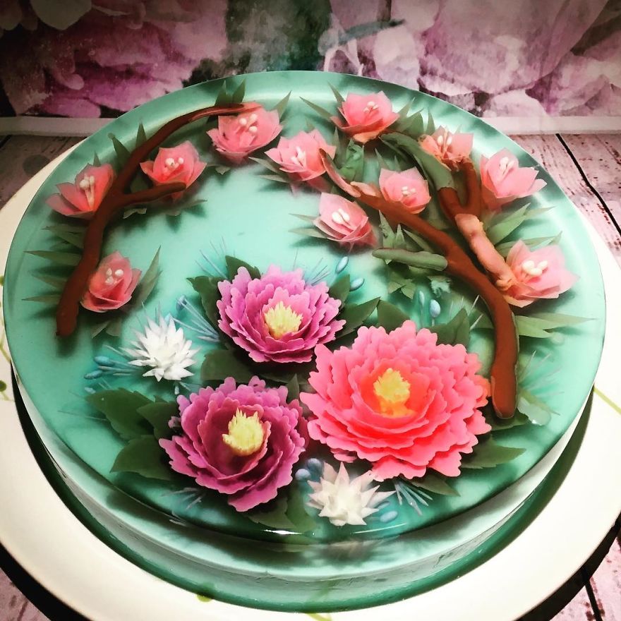 I Transform Floral Bouquets And Koi Ponds Into Edible 3d Jelly Art