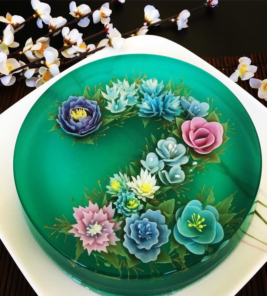 I Transform Floral Bouquets And Koi Ponds Into Edible 3d Jelly Art