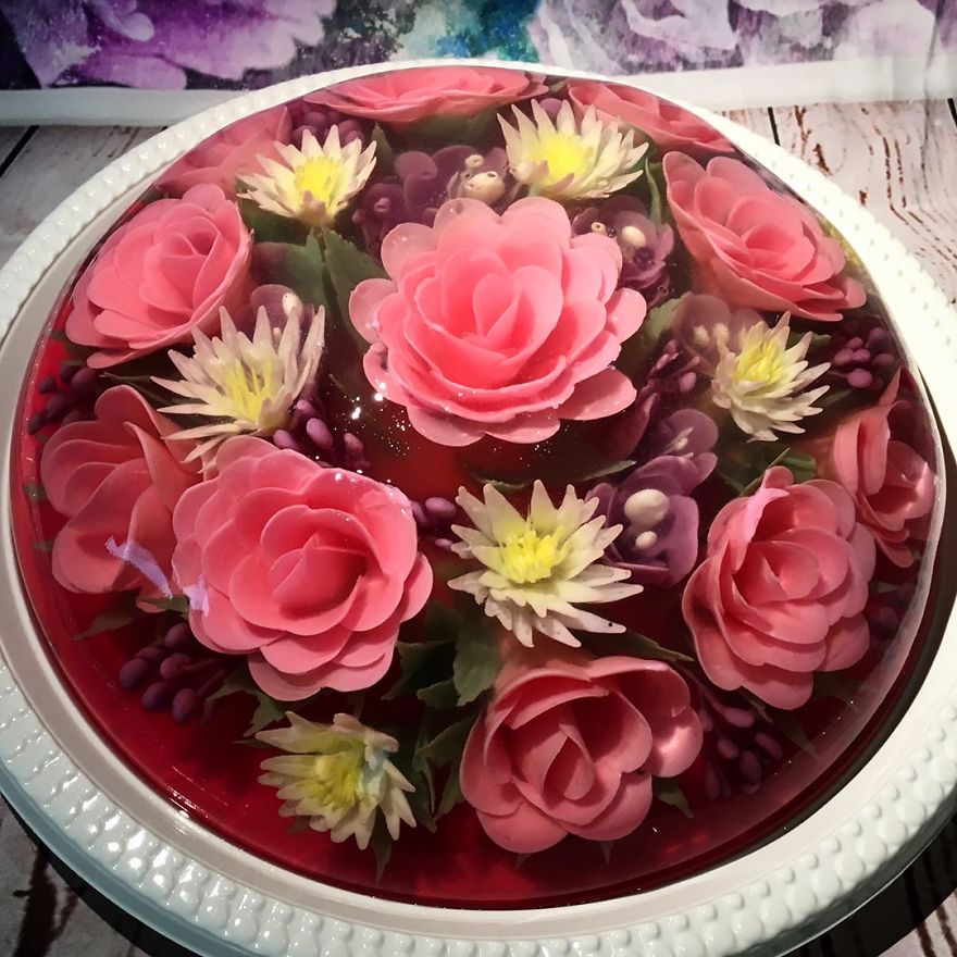 I Transform Floral Bouquets And Koi Ponds Into Edible 3d Jelly Art