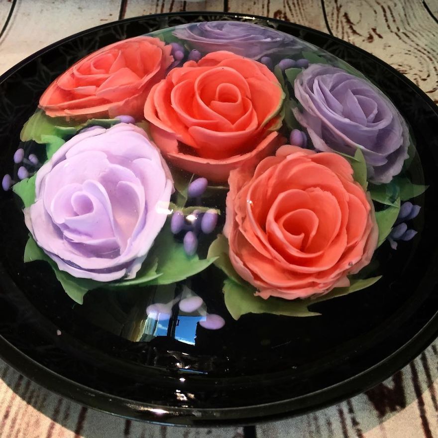 I Transform Floral Bouquets And Koi Ponds Into Edible 3d Jelly Art