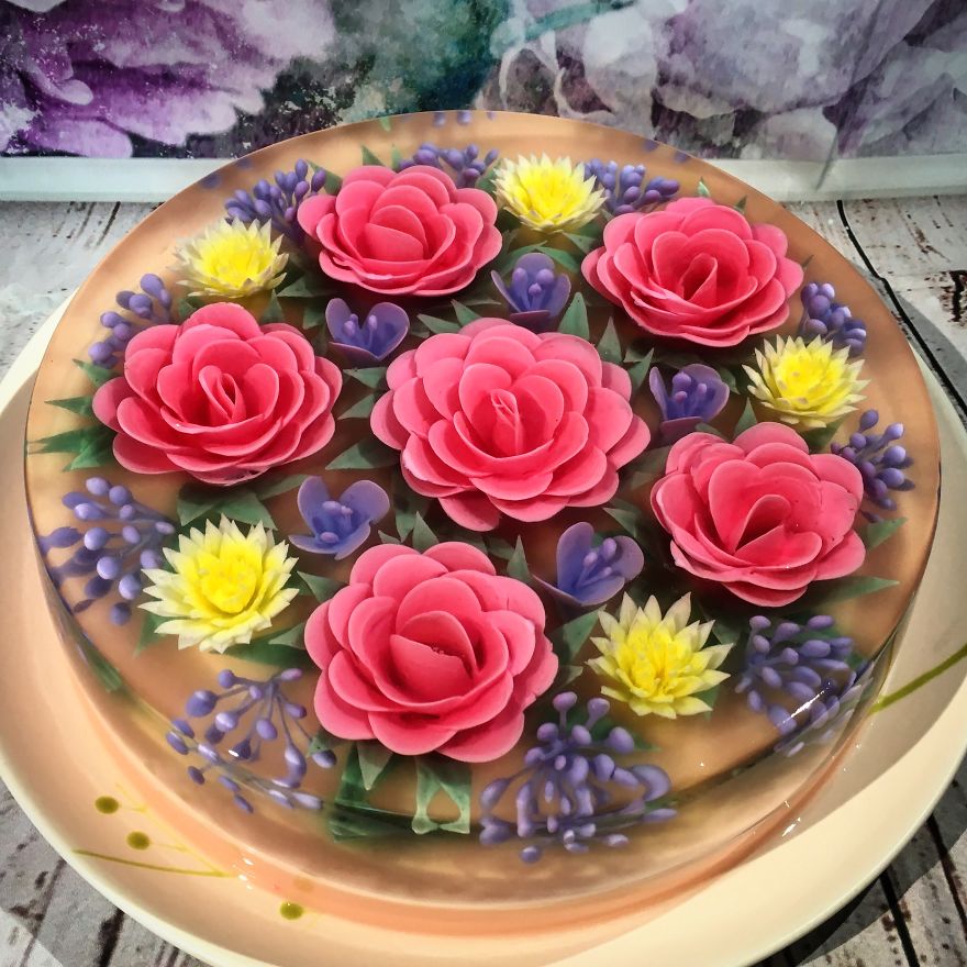 I Transform Floral Bouquets And Koi Ponds Into Edible 3d Jelly Art