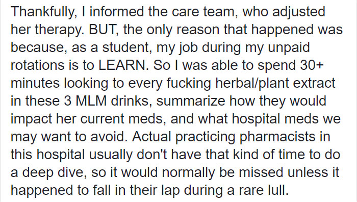 Pharmacist Student Shows MLM Supplements Are 'Harmful Garbage' With Real-Life Example