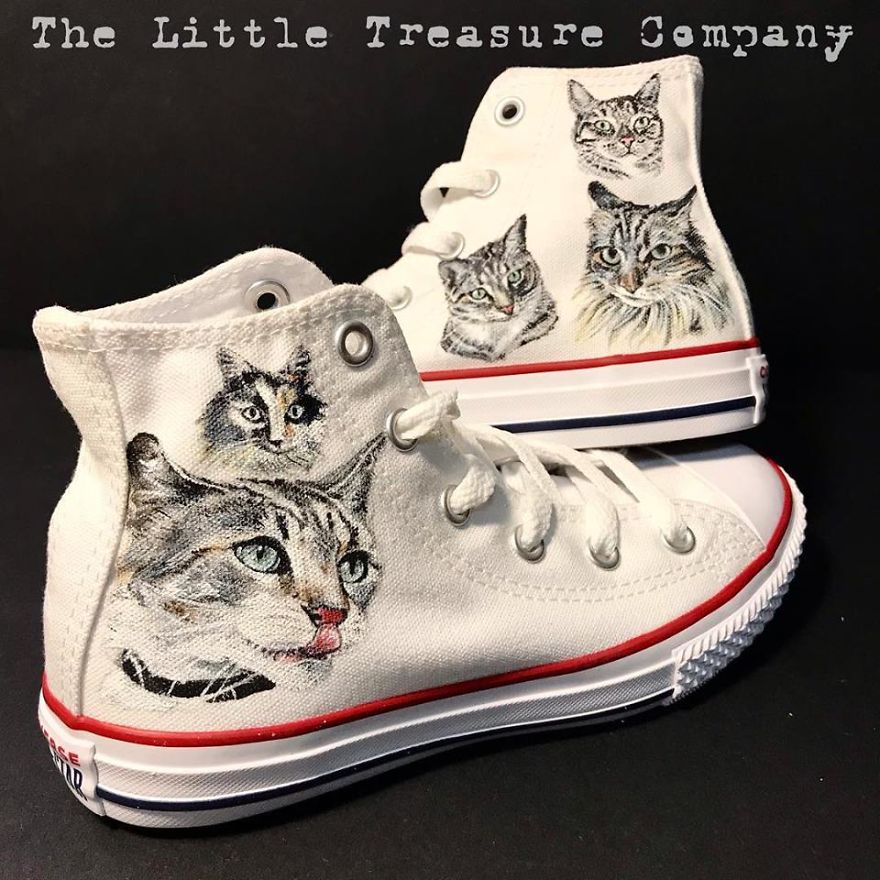 I Paint Portraits Of Pets On Shoes