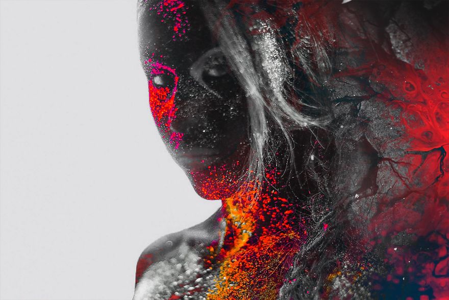 I Create Digital Artwork Using A Technique Called "Double Exposure" To Cope With Trauma In My Life