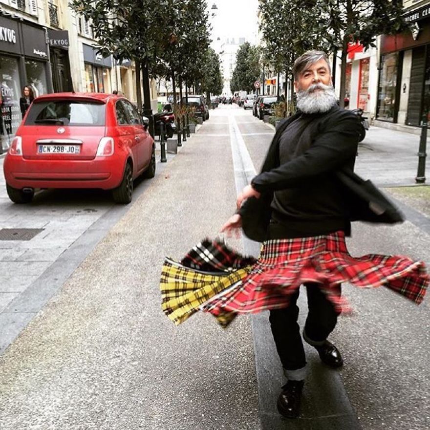 Retired-Hipster Philippe Dumas Has Become A Model At Age Of 60