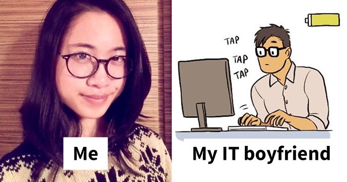 Artist Illustrates Her Relationship With ‘IT Guy’ In 13 Adorable Comics