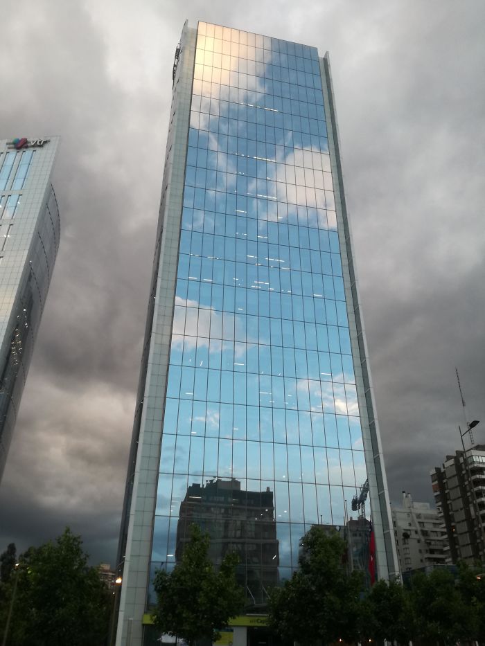 Took This When Half The Sky Was Clear After The Rain. Santiago De Chile