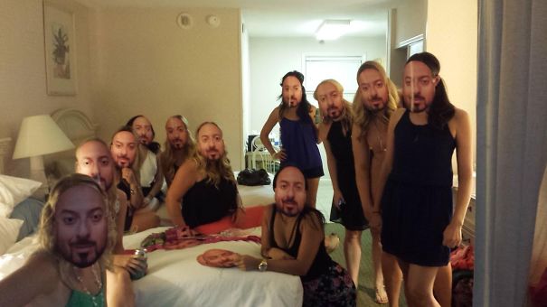 Made Masks Of Sister's Fiance Face For Bachelorette Party, This Is What She Walked In To