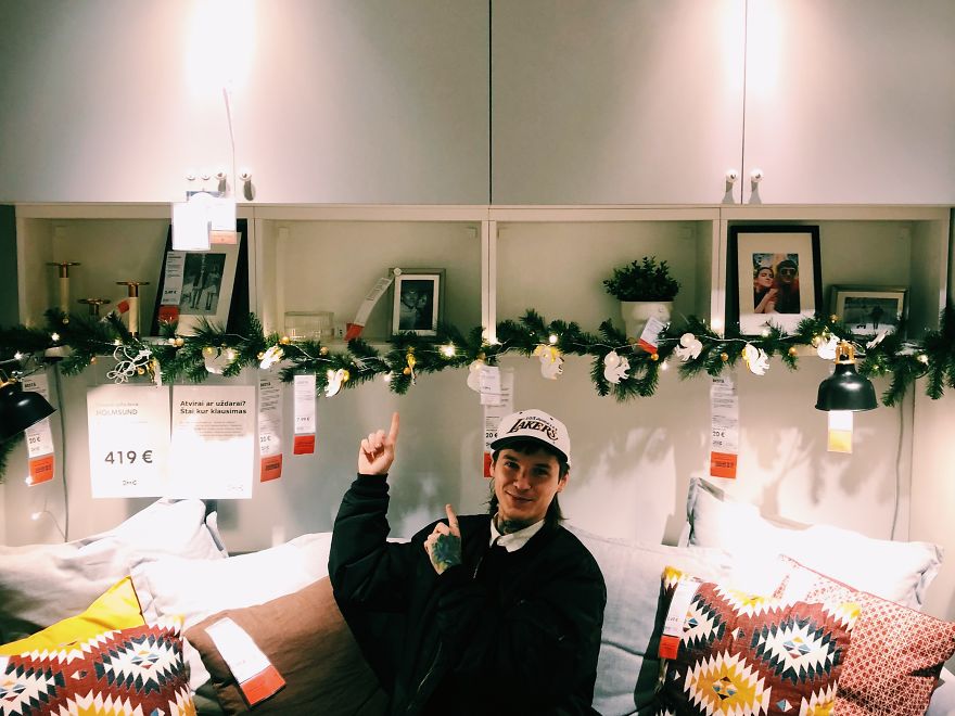 My Girlfriend And I Pranked IKEA By Replacing Boring Fake Stock Photos With Photos Of Ourselves