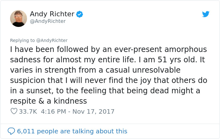 Someone Says "Depression Is A Choice", And Andy Richter's Response Is Brilliant