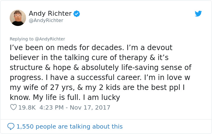 Someone Says "Depression Is A Choice", And Andy Richter's Response Is Brilliant Someone Says "Depression Is A Choice", And Andy Richter's Response Is Brilliant