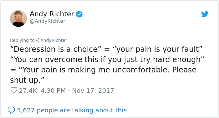 Someone Says "Depression Is A Choice", And Andy Richter's Response Is Brilliant Someone Says "Depression Is A Choice", And Andy Richter's Response Is Brilliant