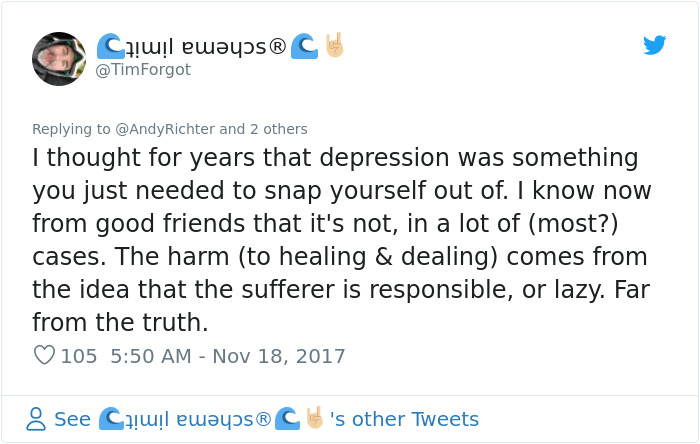 Someone Says "Depression Is A Choice", And Andy Richter's Response Is Brilliant Someone Says "Depression Is A Choice", And Andy Richter's Response Is Brilliant