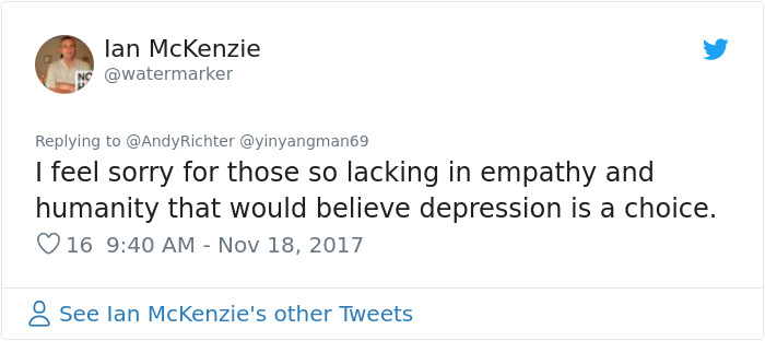 Someone Says "Depression Is A Choice", And Andy Richter's Response Is Brilliant