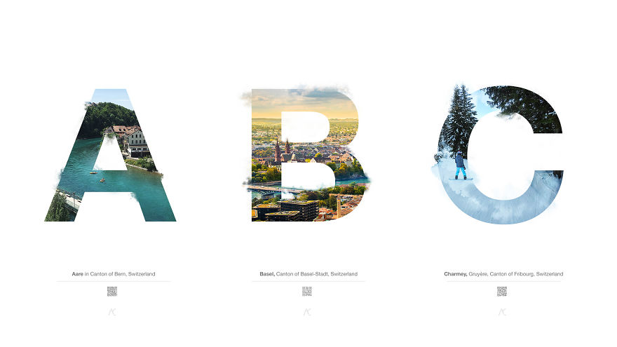 I Made This Swiss Alphabet Combining A Beautiful Landscapes With Typography