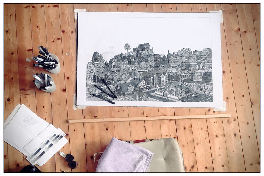 I Spent The Whole Of October Drawing A Fantasy City And Every Building Has A Story I Spent The Whole Of October Drawing A Fantasy City And Every Building Has A Story