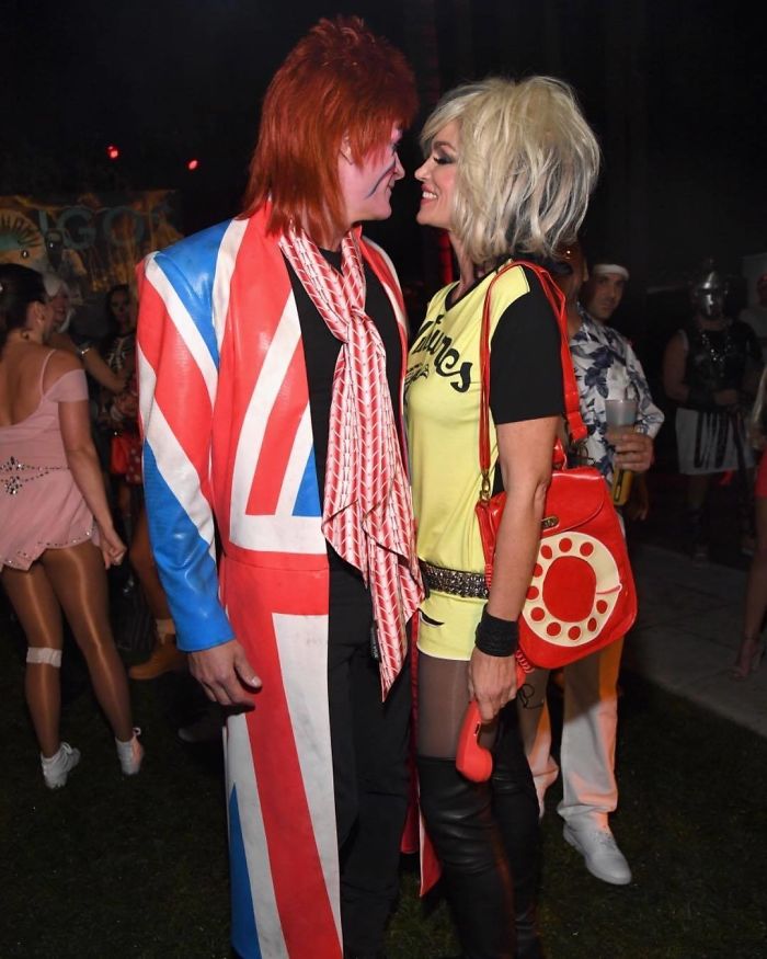 Cindy Crawford And Rande Gerber As Debbie Harry And David Bowie