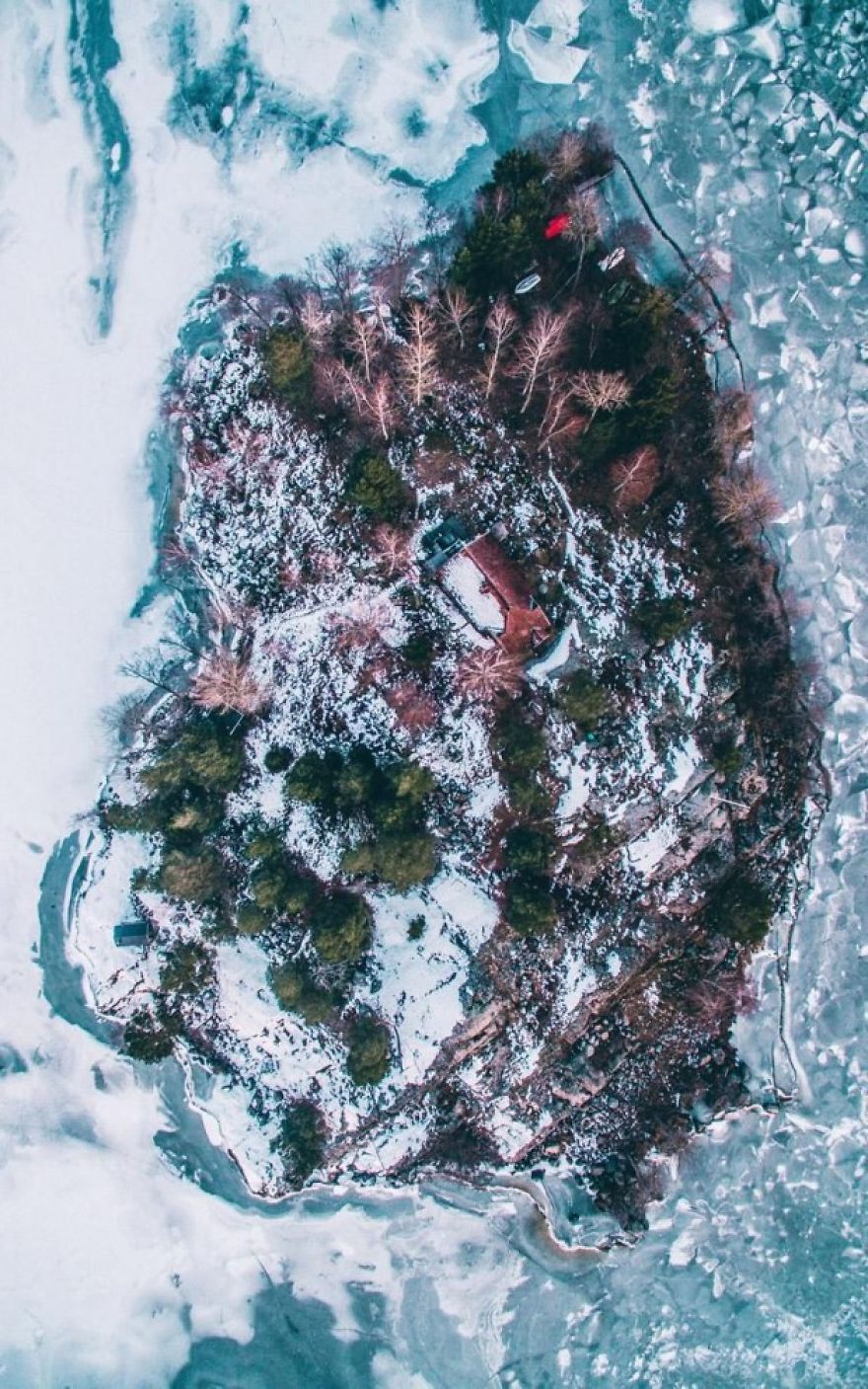 Changing Of Seasons In Sweden With A Bird&rsquo;s-Eye View