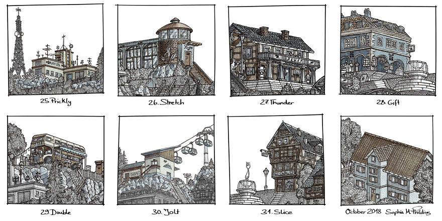 I Spent The Whole Of October Drawing A Fantasy City And Every Building Has A Story I Spent The Whole Of October Drawing A Fantasy City And Every Building Has A Story