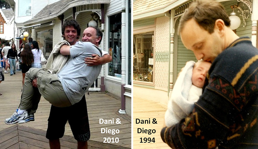 Myself Holding Baby Dani In My Arms And Grown Up Dani Holding Me At The Same Place. This Is Posed