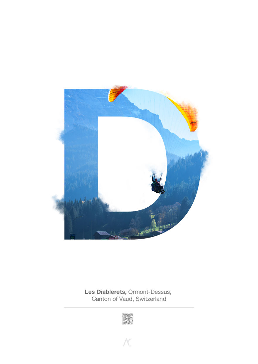 I Made This Swiss Alphabet Combining A Beautiful Landscapes With Typography