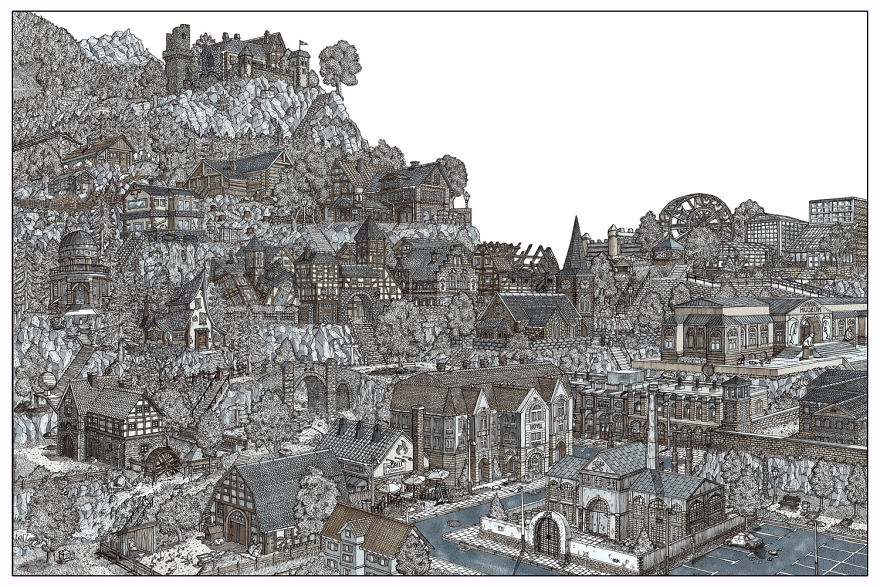 I Spent The Whole Of October Drawing A Fantasy City And Every Building Has A Story I Spent The Whole Of October Drawing A Fantasy City And Every Building Has A Story