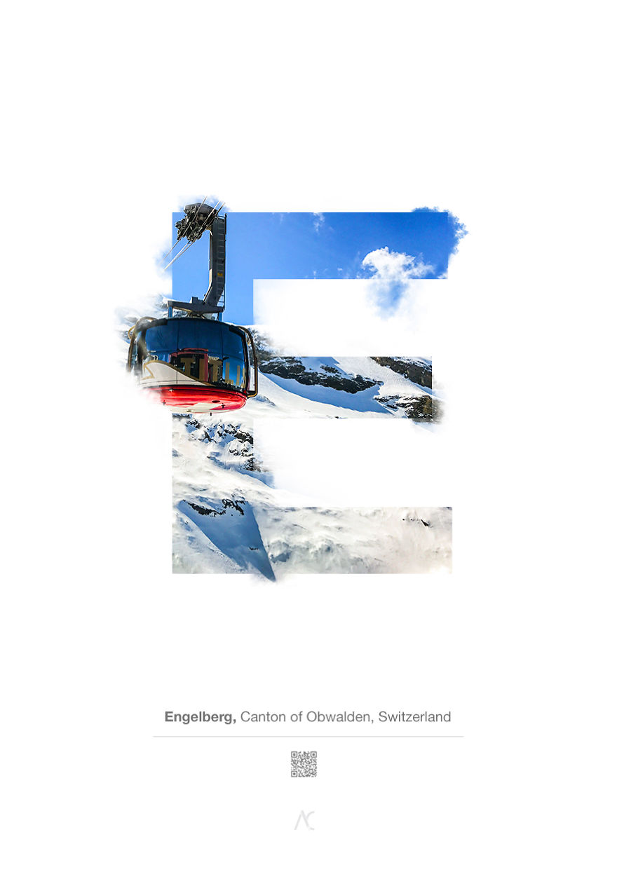 I Made This Swiss Alphabet Combining A Beautiful Landscapes With Typography