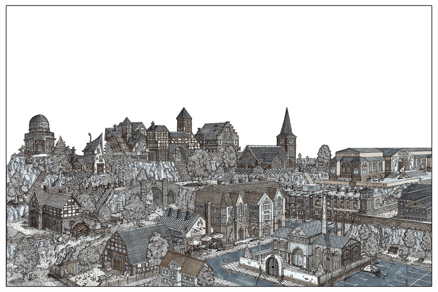 I Spent The Whole Of October Drawing A Fantasy City And Every Building Has A Story I Spent The Whole Of October Drawing A Fantasy City And Every Building Has A Story
