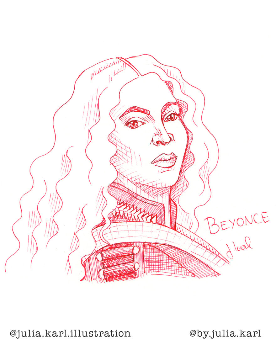 I Challenged Myself To Daily Draw A Portrait Of A Female Achiever For 31 Days