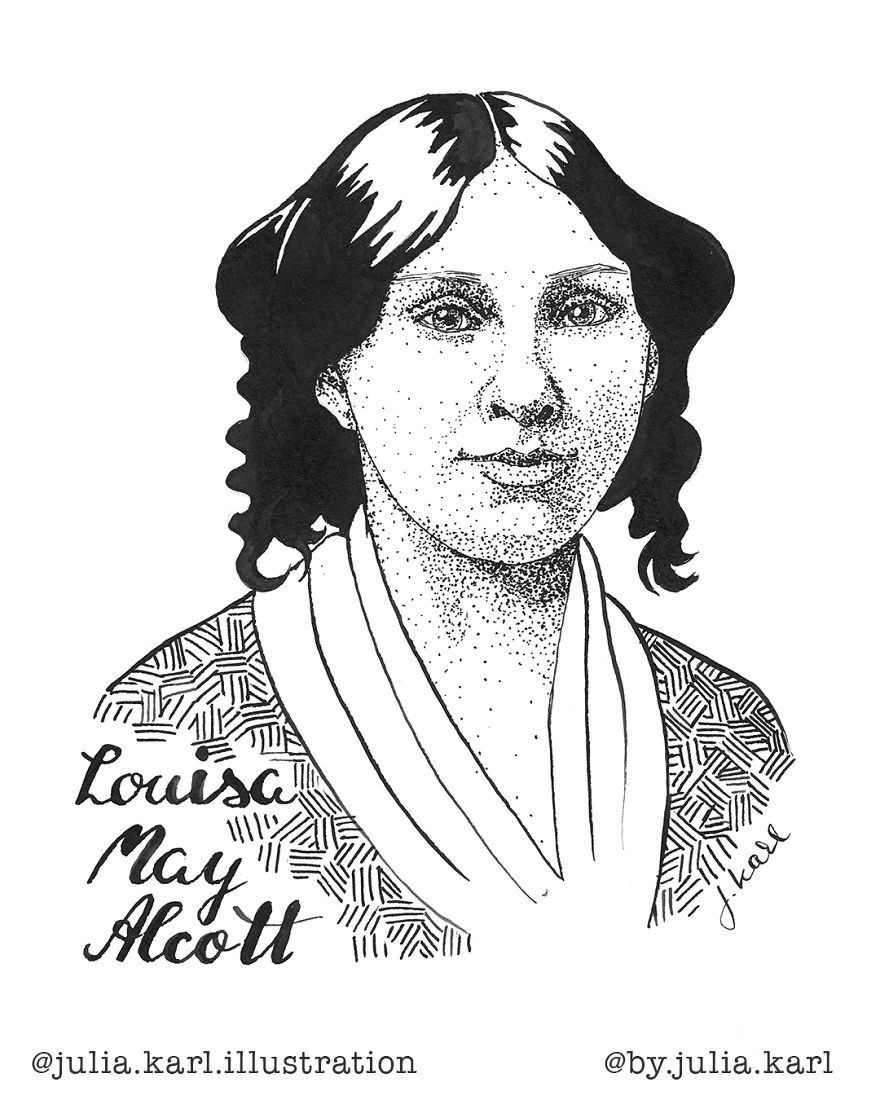 I Challenged Myself To Daily Draw A Portrait Of A Female Achiever For 31 Days