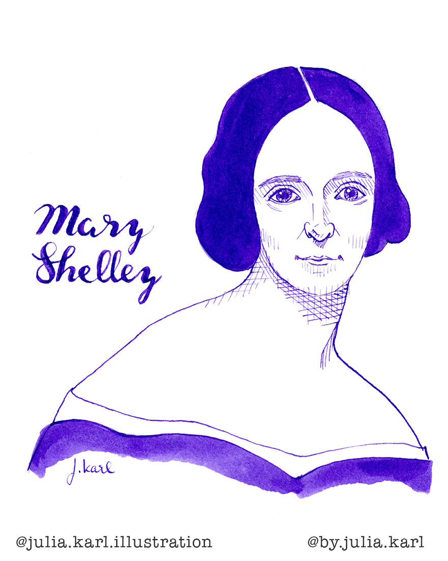 I Challenged Myself To Daily Draw A Portrait Of A Female Achiever For 31 Days