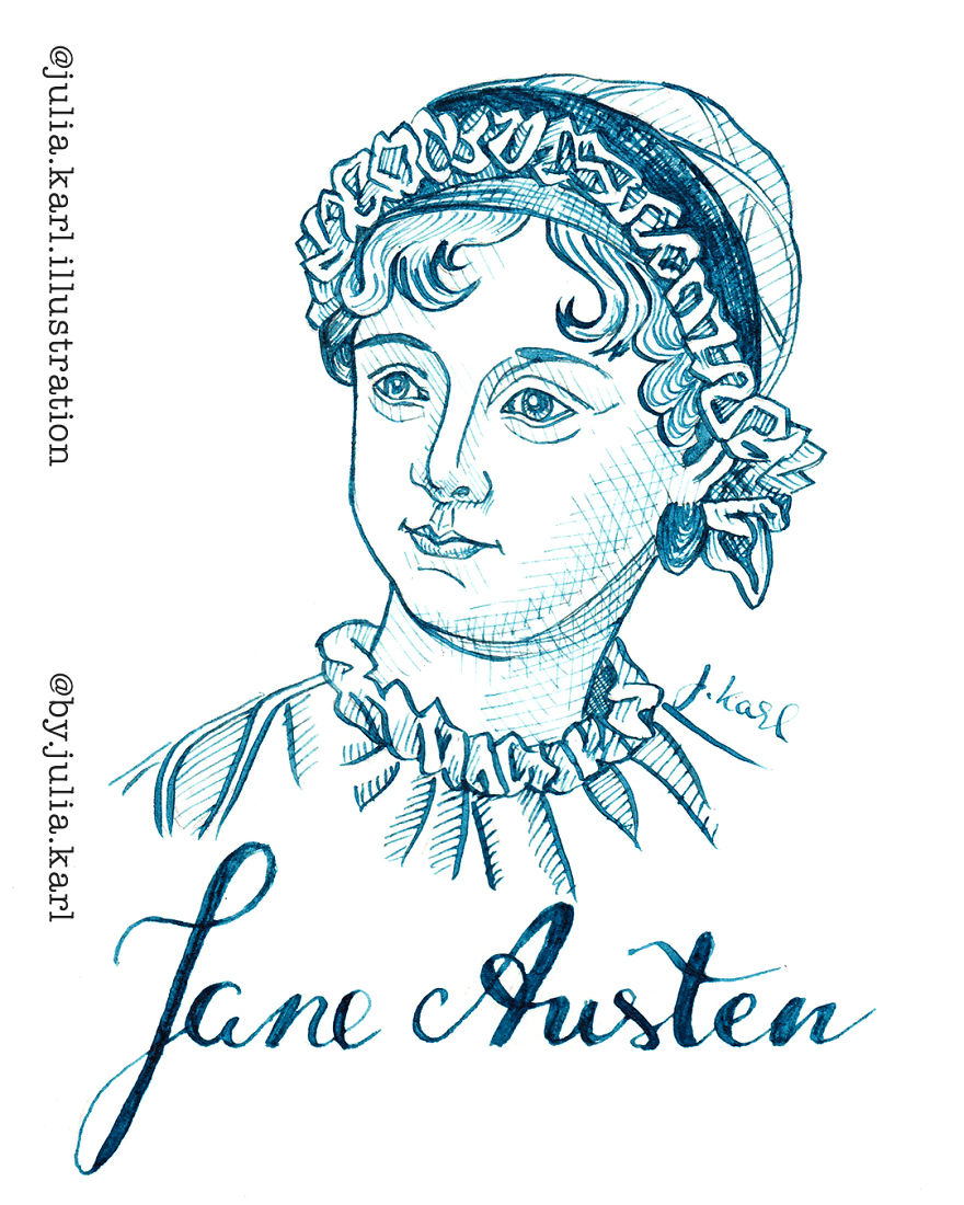 I Challenged Myself To Daily Draw A Portrait Of A Female Achiever For 31 Days