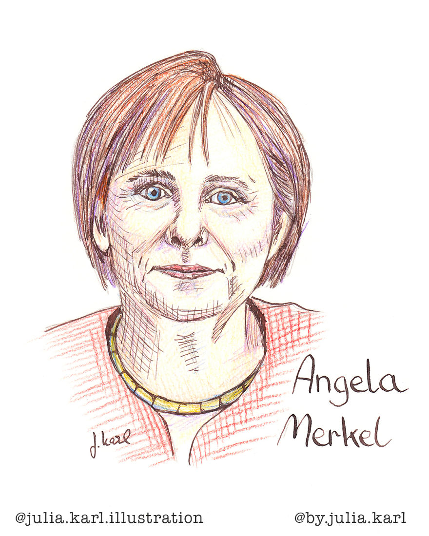 I Challenged Myself To Daily Draw A Portrait Of A Female Achiever For 31 Days